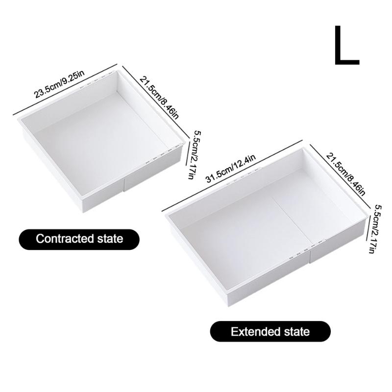 Durable Plastic Drawer Organizer Adjustable Compartments Multi Size for Office Desk Kitchen Bedroom Storage