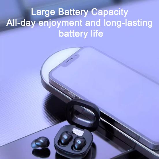 2023 Невидимая мини-беспроводная гарнитура с шумоподавлением, Hi-Fi звук, светодиодный дисплей, компактные Bluetooth-совместимые наушники 5.3