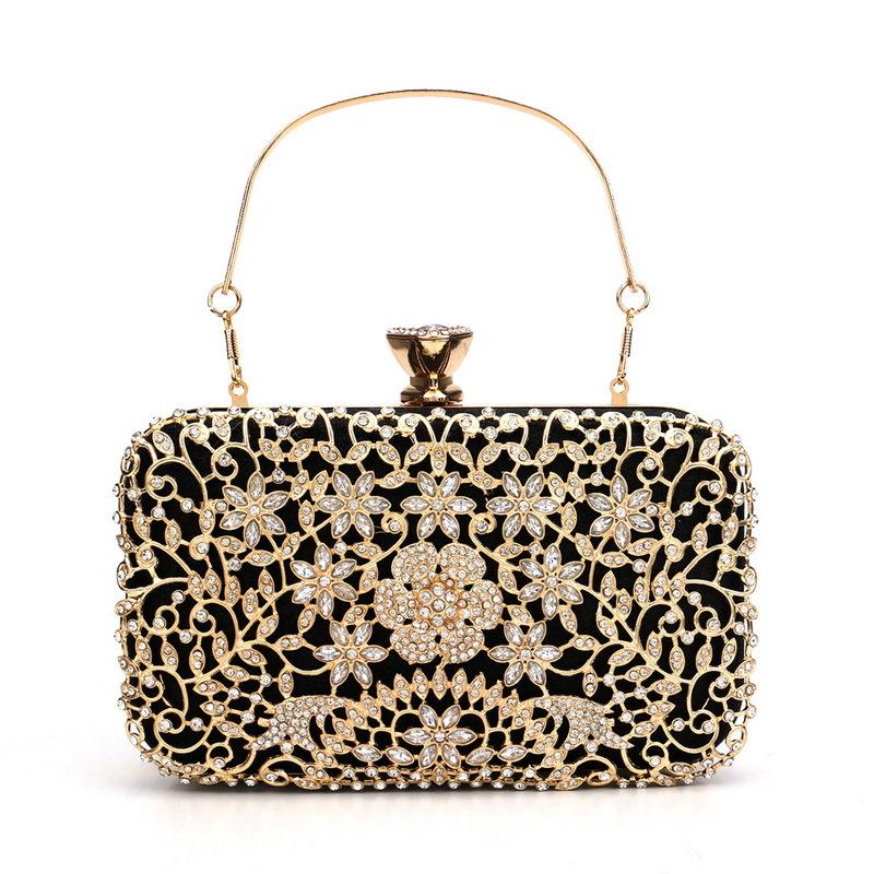 Rhinestone Banquet Bag for Women Sparkly Sequin Wedding Handbag Crystal Clutch Purse Fashion Glitter Shoulder Bag