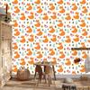 Minimalist Foxes with Leaves Wallpaper for Living Room and Bedroom 50x1000