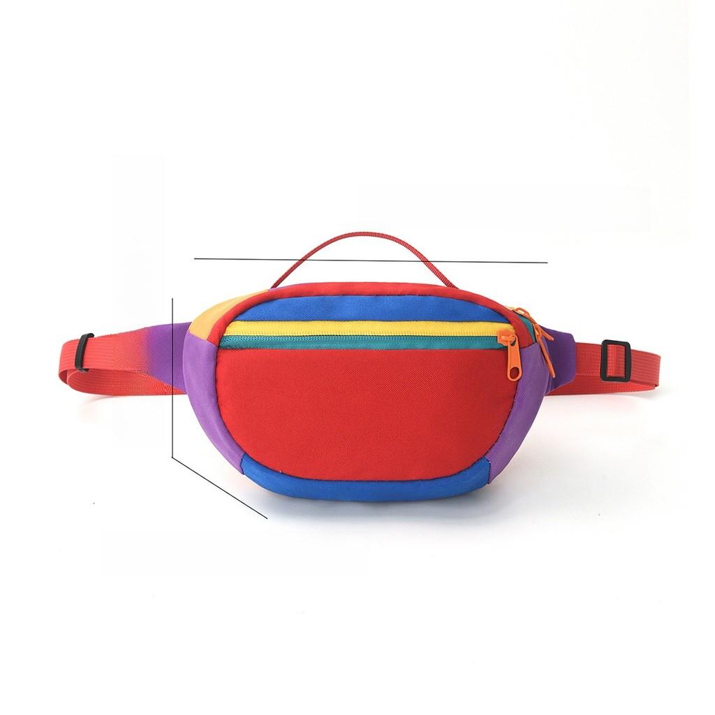 Polyester Hip Bag For Couples With Zipper Pockets For Outdoor Sports And Daily Use