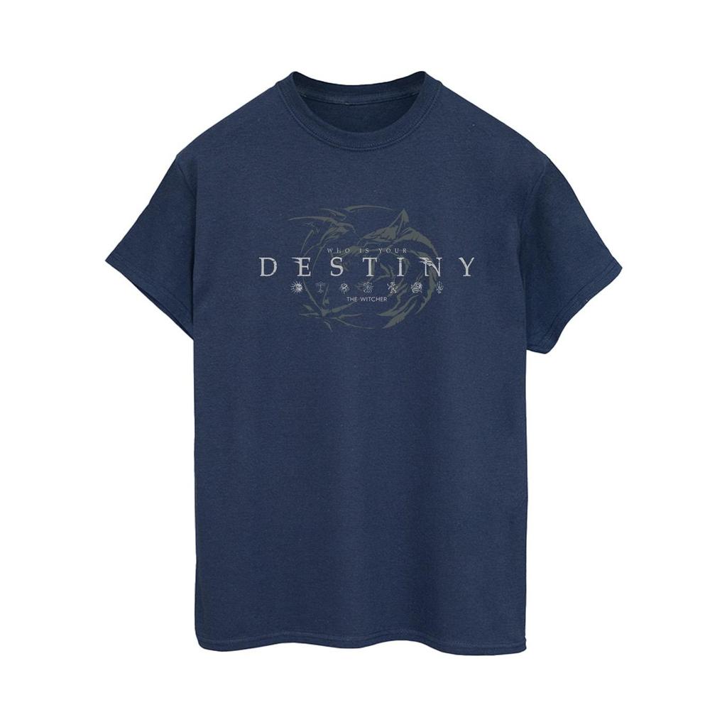 Netflix Womens/Ladies The Witcher Wolf´s Destiny Cotton Boyfriend T-Shirt