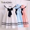 YUBAOBEI Летние платья для девочек-подростков, одежда для маленьких девочек-подростков, детское хлопковое платье с бантом, платье для девочек в консервативном стиле, детская одежда