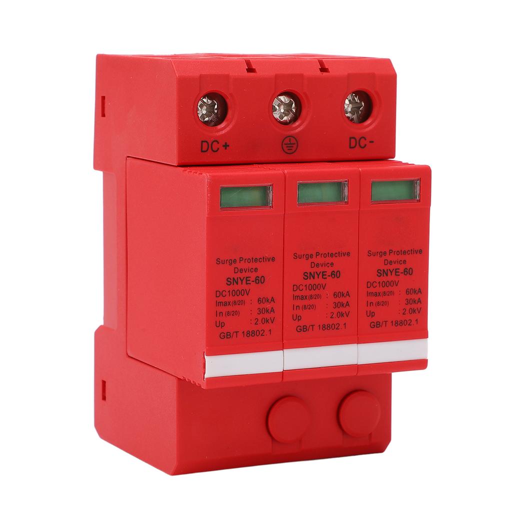 Surge Protective Device Photovoltaic Breaker Protector DC1000V 60KA Distribution Box Supplies Orangered 3P