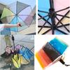 Multicolor Transparent Windproof Umbrella Rainbow Color Travel Women Three Folding Clear UV Automatic Rain Umbrellas Parasol