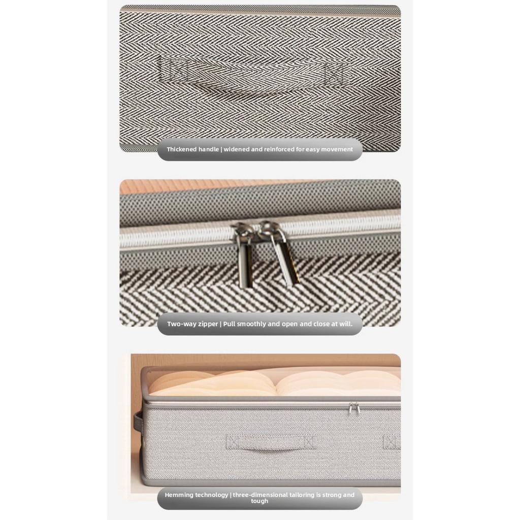 Underbed Wardrobe Organizer and Storage Cabinet, Foldable Under Bed Storage Bag, Powerful Function, No Space Occupation, Under Bed Storage