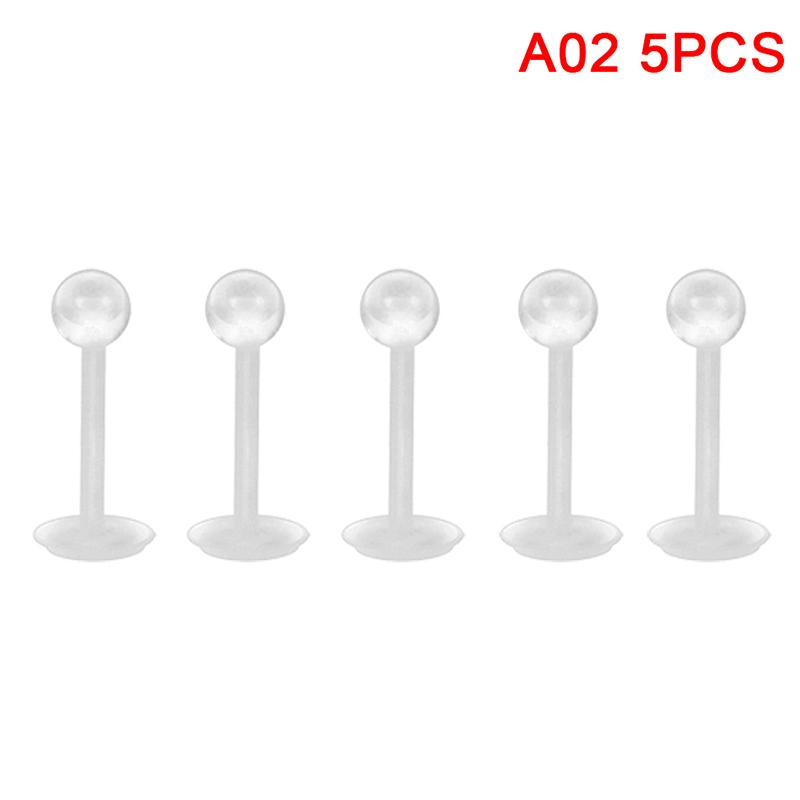 Ювелирные изделия для пирсинга, креативный акриловый прозрачный язык, штанга, кольцо для пупка, бровь, нос