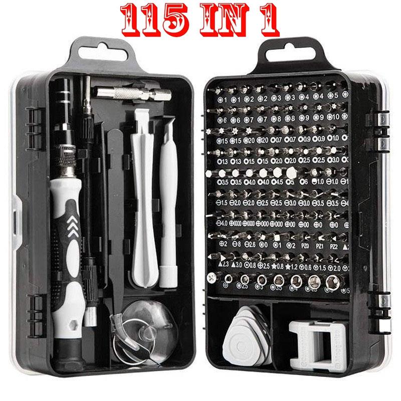 Многофункциональный набор отверток 115-в-1, аппаратная отвертка, инструмент для разборки и обслуживания мобильного телефона, бита отвертки