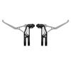 Mountain Bike Brake Handlebar Bicycle Aluminium Alloy Braking Lever Handle AdjustableBlack Silver