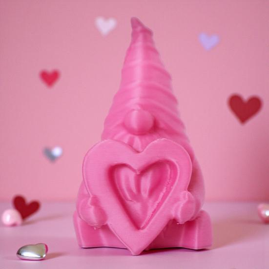 4 шт. фигурка гнома на День святого Валентина, напечатанная на 3D-принтере, настольная скульптура гнома любви, розовый центральный элемент стола для столовой, товары для домашней вечеринки