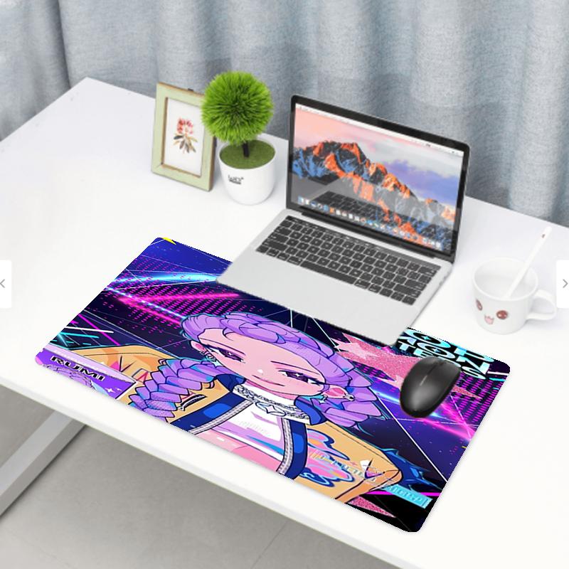 KPop Demon Hunters Print Mouse Pad, Anti‑Slip Desktop keyboard Mat, for PC Laptop Gaming Working Daily Use, Cool Festival Surprise Gift