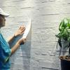35*35 см 3D самоклеящиеся наклейки на стену с кирпичным узором для гостиной, фон для телевизора, водонепроницаемое украшение для комнаты, пенопластовое украшение для дома