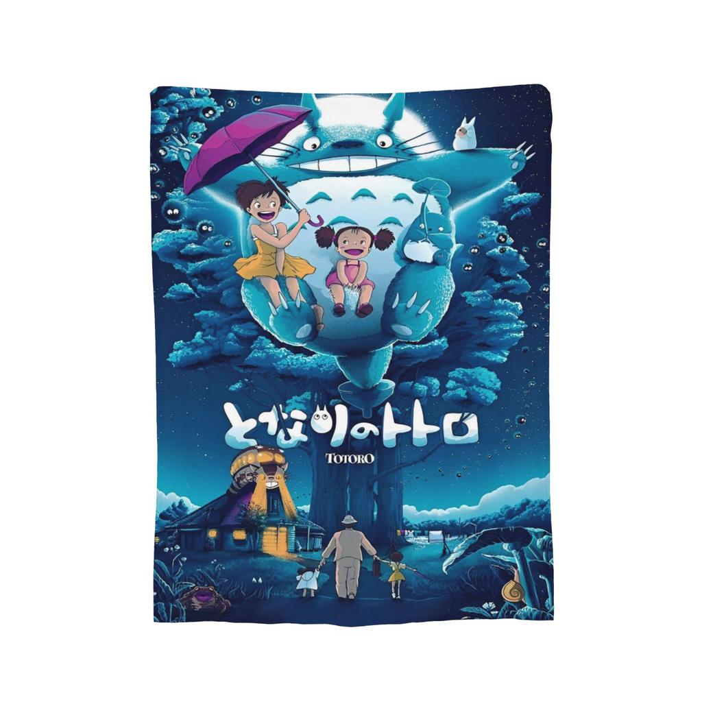 Anime Tonari No Totoro blanket Cover Fleece T-Totoros Cute Warm Throw blanket for Home Couch Bedroom Quilt