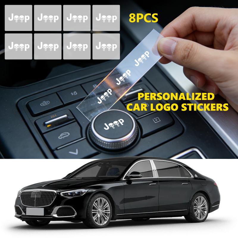 For Jeep Car Interior Dekoration Stickers Badges Auto Styling Grand Cherokee Wrangler JK Renegade Gladiator Compass AMZ1