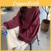 Cotton Round Letter Neck Pullover Sweatshirt Plus Size Womens Thin Jacket