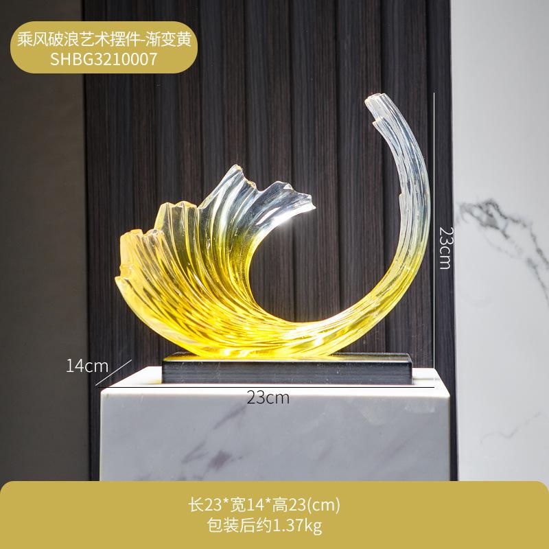 Transparent Resin Minimalism Ornaments Modern Art Abstract Sculpture Ornaments Living Room Accessories Home Office Decor Gifts
