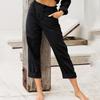Women's Summer Casual Cotton Linen Elastic Waist Pants Daily Fashion Comfy Pants