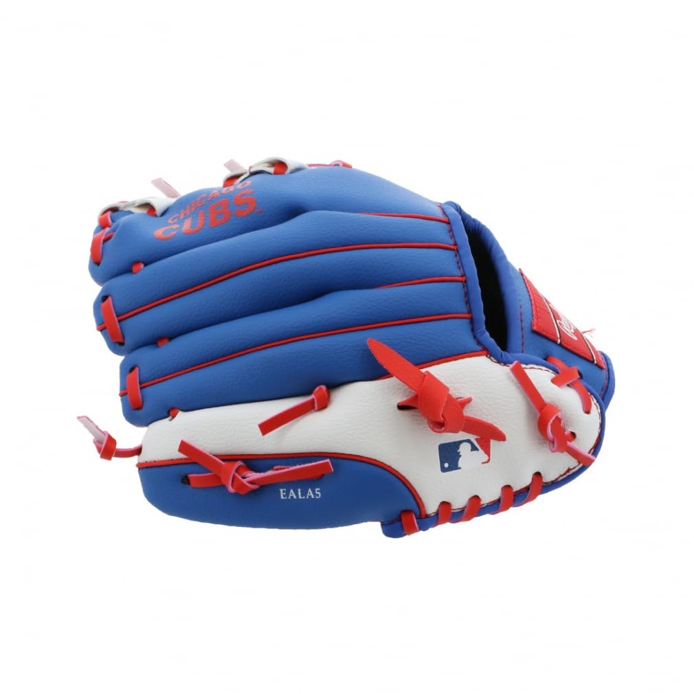 Rawlings Бейсбольная перчатка для юниоров и логотип команды Игрок MLB Чикаго Перчатка Детская, Перчатка, Серия, Кабс, 10-дюймовая (CHC10-22000008111)