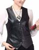 Vest Coat Jacket Black Western Classic Button Lambskin Leather Waistcoat Women