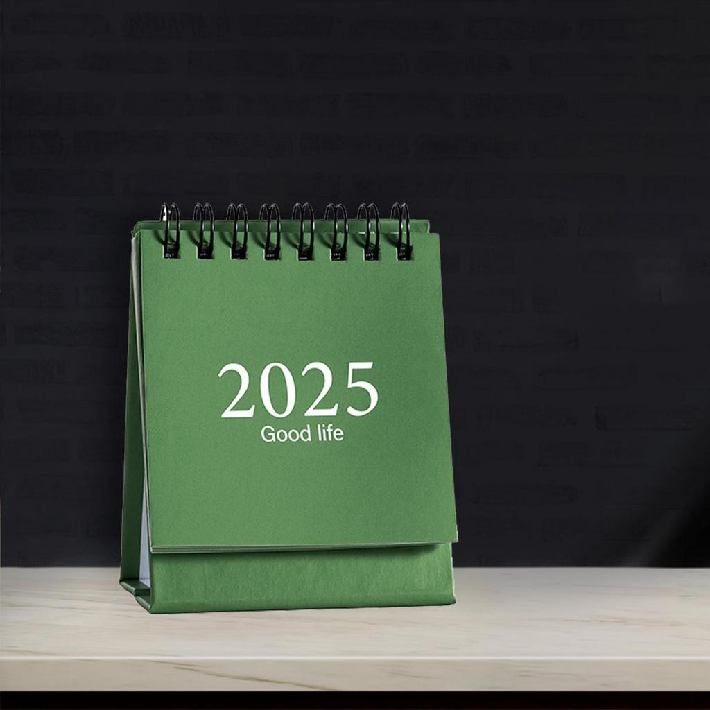 Desk Calendar Desktop Year Tabletop Ornament for Home, School