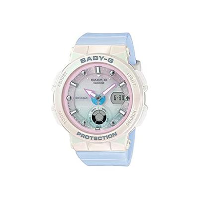Часы Casio Baby G Бренд Женские Дети Девочки Дата Календарь Водонепроницаемые Розовый Синий Голубой Продукт BABY-G BGA-250-7A3 Ана-Цифровые [Товар]