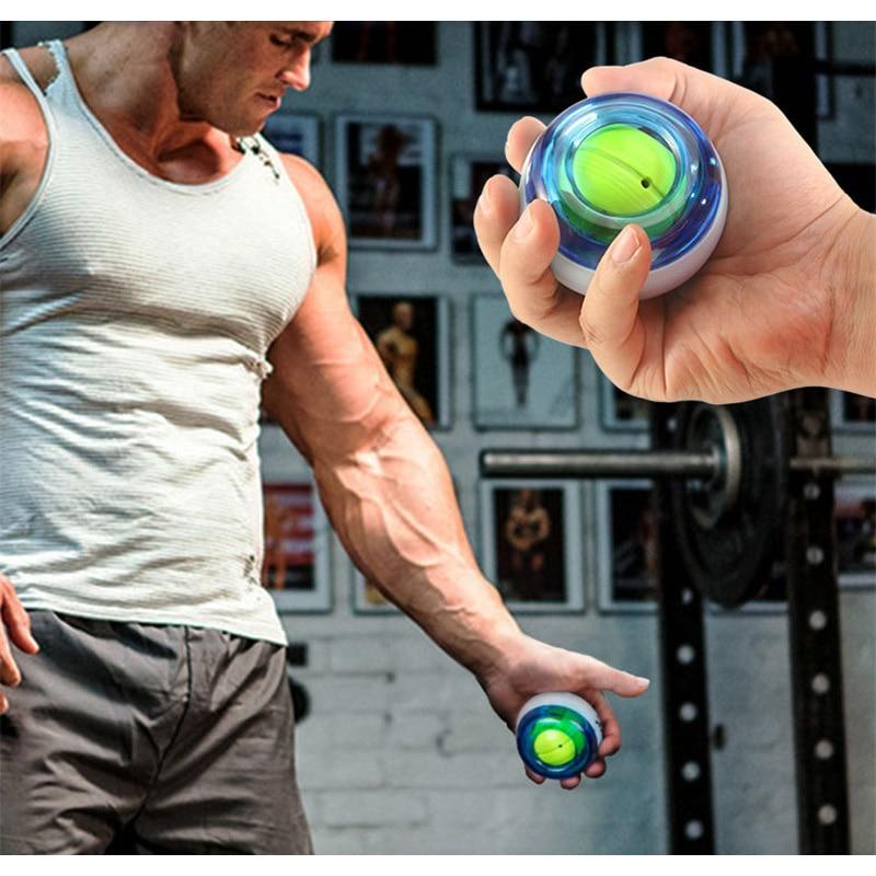 Тренажер для запястья с LED-мячом Gyroscope Strengthener Gyro Power Ball Тренажер для рук Gym Power Ball Оборудование для фитнеса