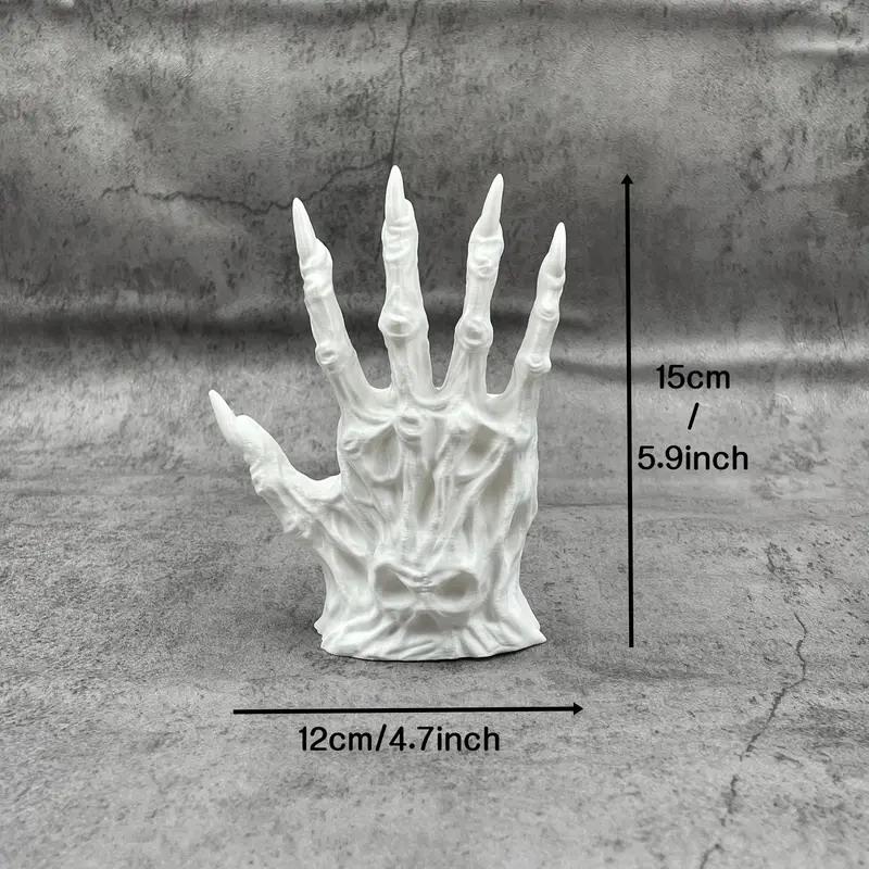 1/2Pcs Black Witch Hand Book Holders Gothic Book Ends 3D Printed Horror Monster Non Skid Book Holder Stopper Desktop Decor