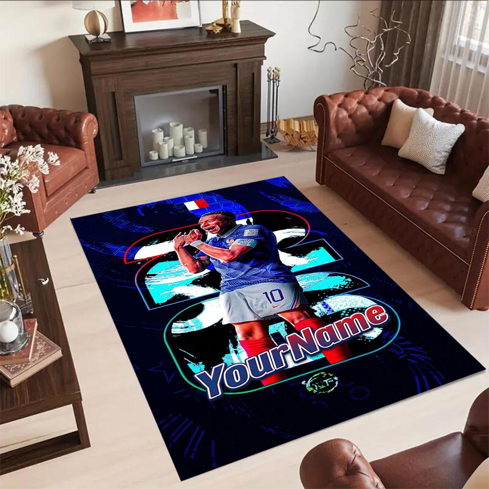 Mbappe 284 Customize Your Name Area Rug Perfect for Study room Hallway Game Room Kitchen Anti-slip Rug Office home decor Gift for Festivals