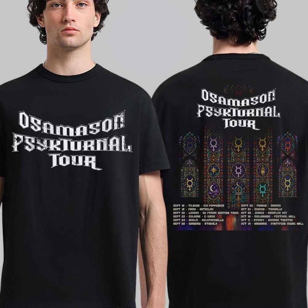 Osamason Psykturnal Tour 2026 Мировой Тур Расписание Дат Черная Футболка Двусторонняя