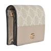 Gucci GG Marmont Logo Print Mini Wallet Women wallet Beige White Gold 841358-AAE5E-9549