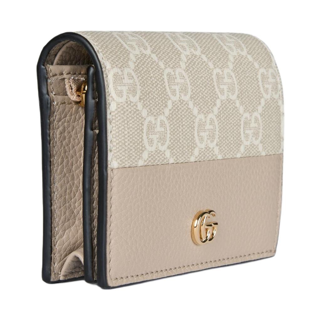 Gucci GG Marmont Logo Print Mini Wallet Women wallet Beige White Gold 841358-AAE5E-9549