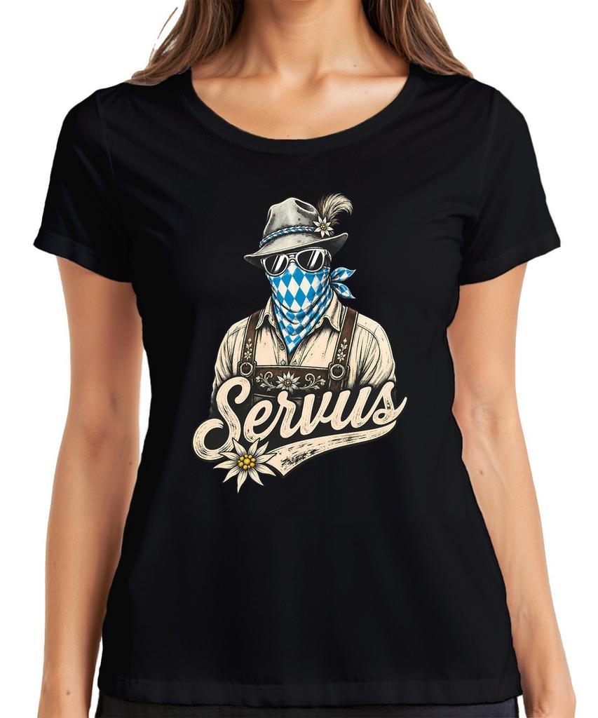 Servus Bavaria Lederhosen Costume Oktoberfest Oktoberfest Dirndl Folk Festival Women's T-Shirt