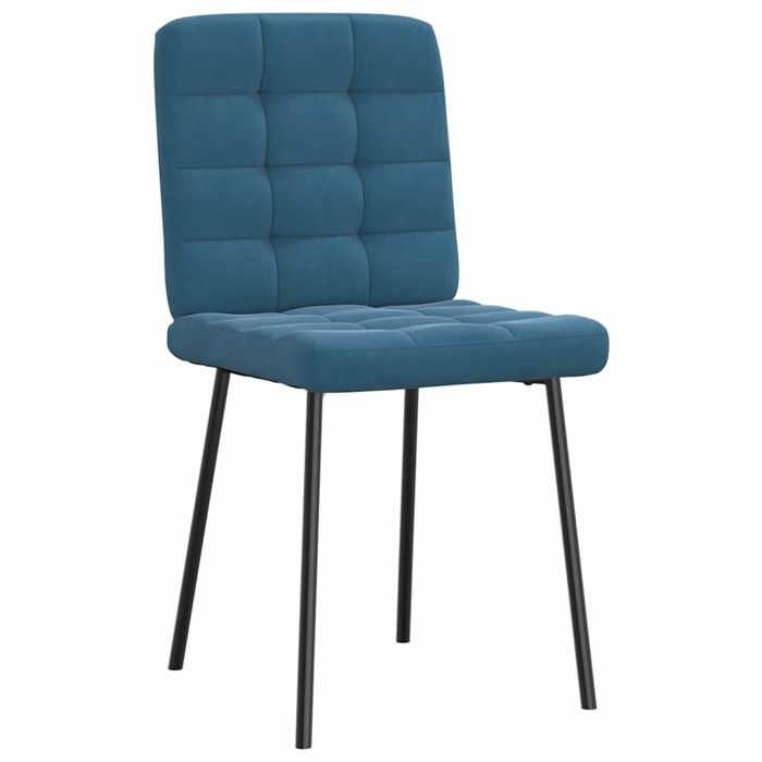 VidaXL Dining Chairs Set of 4 Blue Velvet 3315190