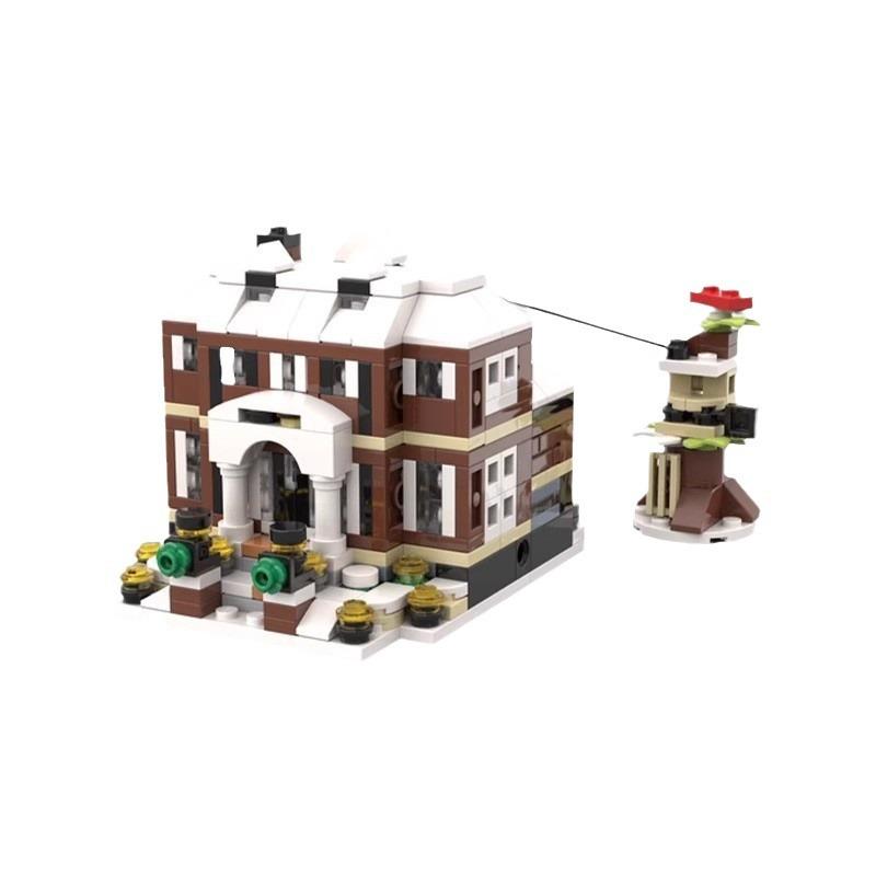 Строительный блок, совместимый с 125387, Мини-дом-призрак, Маленькие детали, Мини-уличный пейзаж, Серия строительных блоков, Сборка