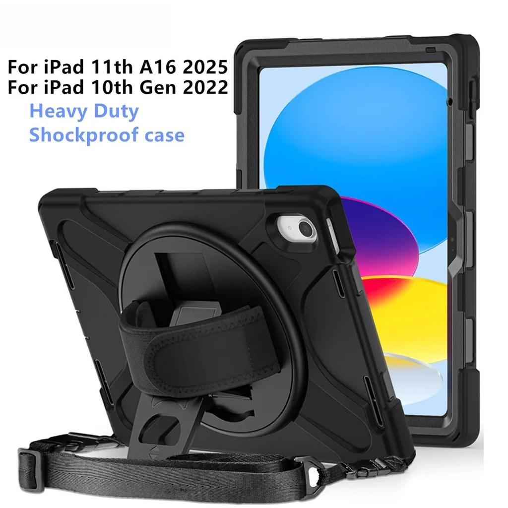 Funda for iPad (A16) 11 inch 2025 10th Generation 10.9 Inch Kids Case Shockproof Safe PC Silicon Hybrid Stand Tablet Cover A3354