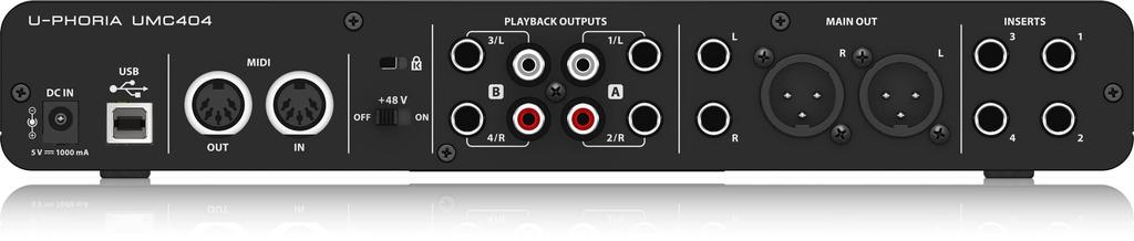 Behringer Behringer 4 Inputs 4 Outputs Audio Interface UMC404HD MIDI/USB U-PHORIA