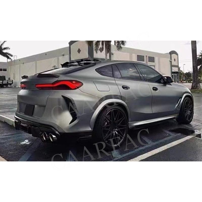 Carbon Fiber Car Rear Bumper Splitters Flaps Apron Tirm Body Kits for BMW F96 X6 2019-2022 FRP Car Body Kits Accessories