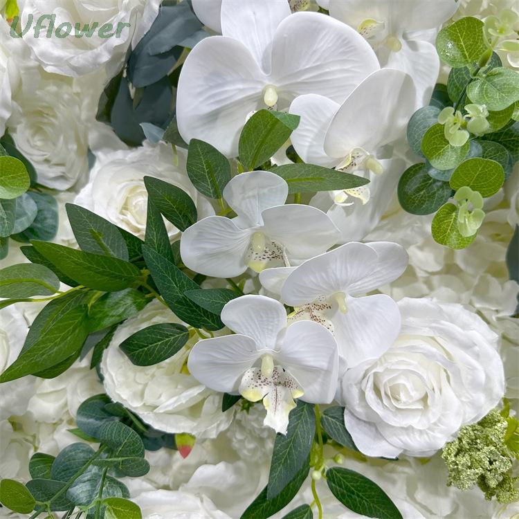 Uflower 5D Белые и Зеленые Искусственные Цветы Настенный Сворачивающийся Бордовый Цветочный Свадебный Занавес Декоративный Фон для Мероприятий