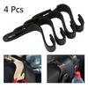 4 Pcs Universal Car Headrest Hook Seat Back Hanger Holder Vehicle Organizer for Handbags Purses Coat
