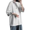 Summer Large Big Loose Round Back [foveitaa] Clothes, Men's T-shirts, 3/4 Sleeves, Plain, Size, Silhouette, Summer, Fit, Collar, Soft, Comfortable,