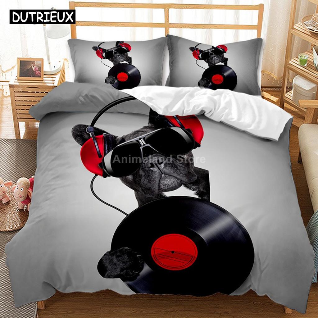 Прекрасный комплект постельного белья с изображением собаки-далматинца, 3D, роскошные наборы пододеяльников, постельное белье, размер Queen King Single, черный, белый, животное, домашнее животное