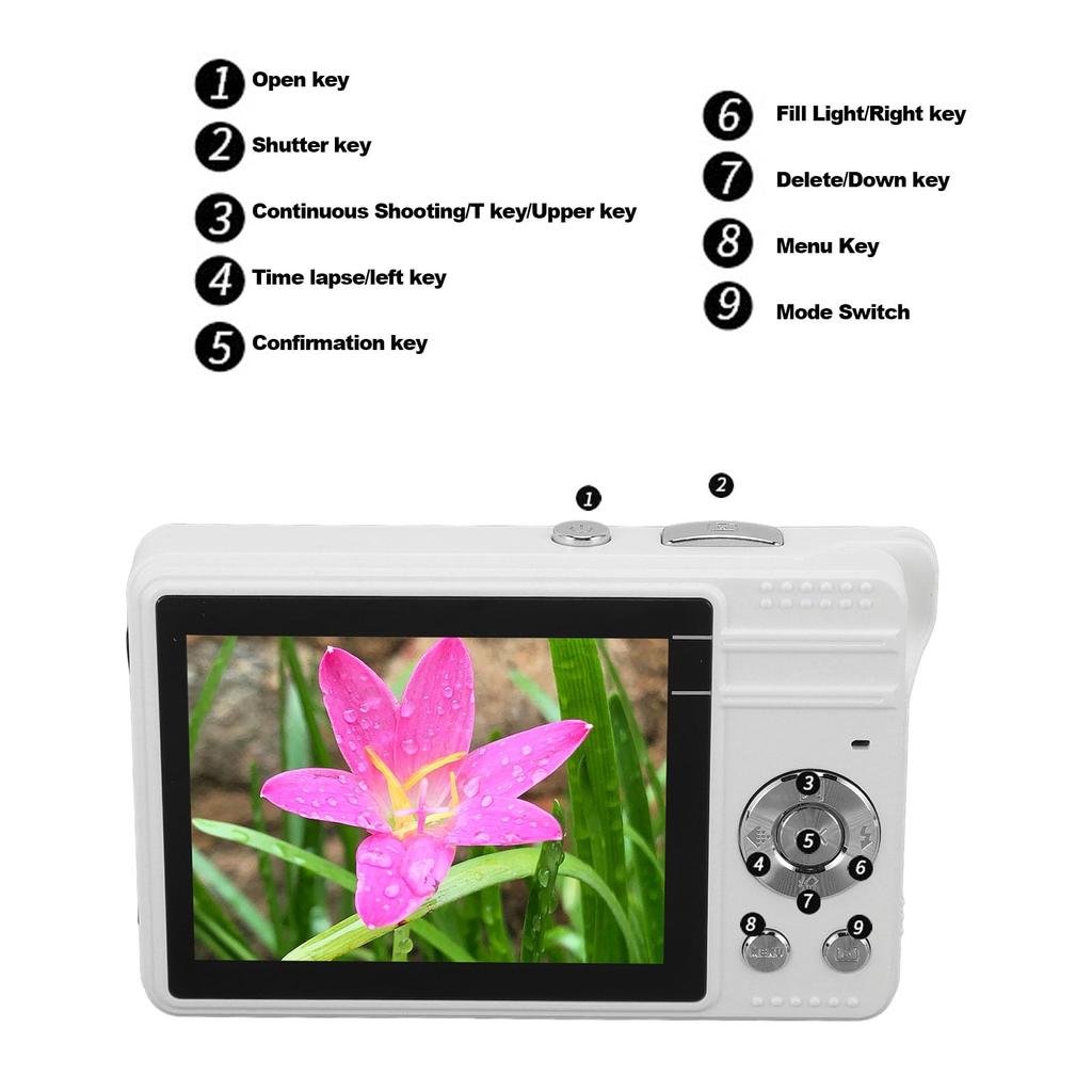 1080P HD Digital 50MP Pocket Compact Camera with TFT 16x Zoom Auto Focus Vlogging Camera with LED Flashlight for Travel Photography Camera, 2.8"