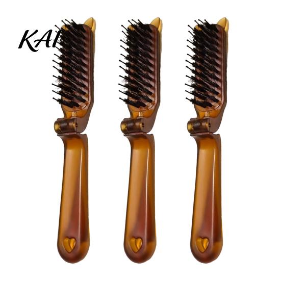 Durable Folding Comb 1/2/3Pcs Boar Bristle Foldable Hair Brush, Men Women Detangling Portable Brush Styling Travel for All Types