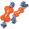 Dog Toy - Gloria Pets - TPR Bone with Rope - 9 Cm - Durable - Flexible