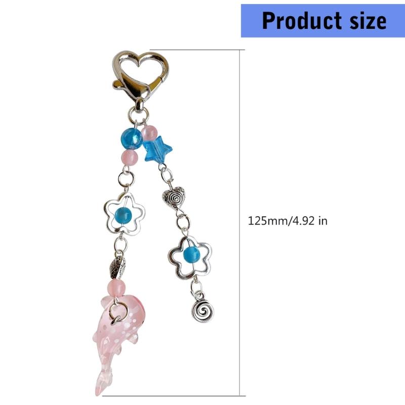Прекрасный кулон-кит, брелок-подвеска, украшение, морское животное, брелок с бусинами, модное украшение для телефонов, сумок, камер