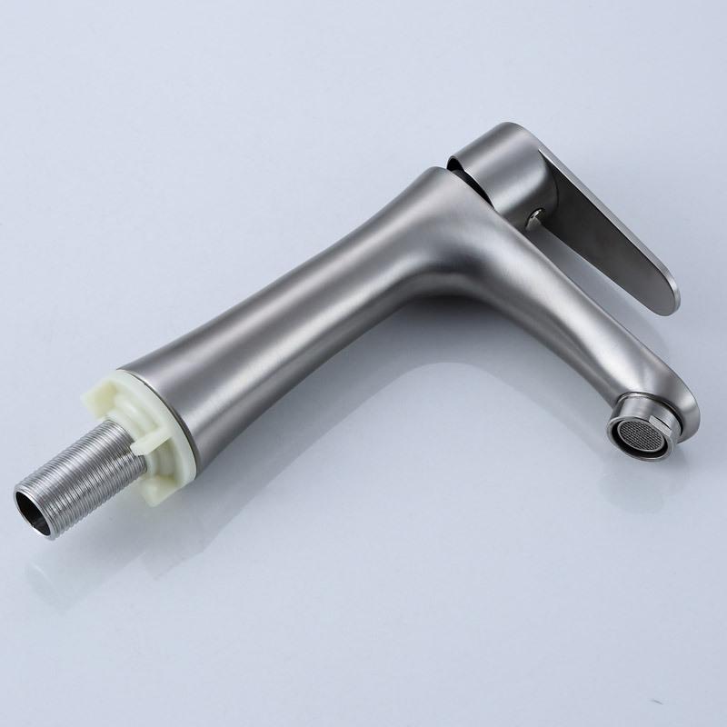 304 Stainless Steel Small Waist Single Cold Washbasin Faucet Bathroom Cabinet Washbasin Basin Faucet