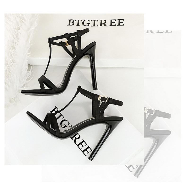 Sexy European Style High Heels Women's T-Strap Platform Sandals Leopard Print Open Toe Party Shoes