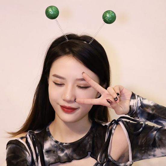 Alien Antenna Funny Headband Green Fly Glasses Lightweight Adults And Children Glasses for Halloween Dressing Party