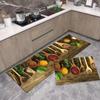 Набор кухонных ковриков из 2 предметов - Нескользящие, грязеотталкивающие, водопоглощающие коврики