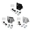 RV Door Lock Inside Outside Double Open Door Lock for Camper Caravan Trailer Replacement RV Entry Door Lock Latch Handle
